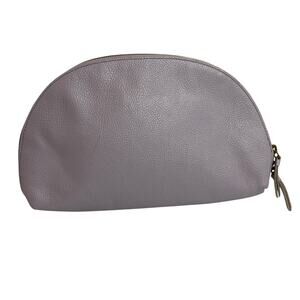 Mark & Graham Leather 12x7.5" Cosmetic Travel Toiletry Bag Cotton Linen Lining